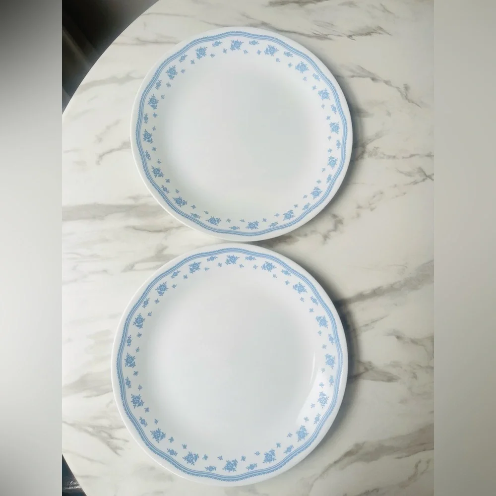 Corelle By Corning Morning Blue 11 Piece Set Vintage 70s VTG